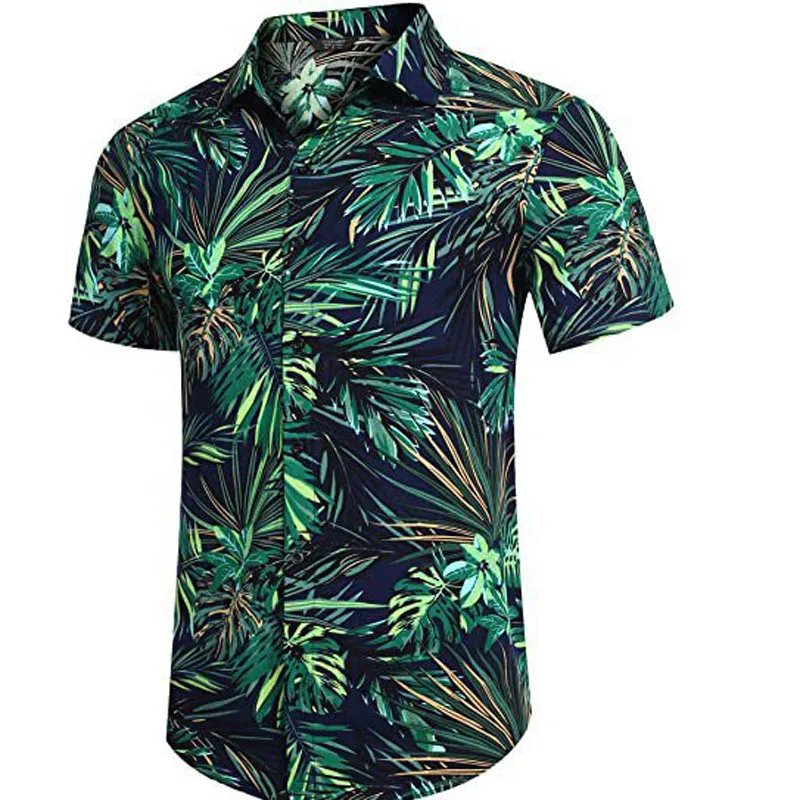 

16 Colors Men's Hawaiian Beach Shirt Floral Print Casual Shirts Top 2025 New Short Sleeve Summer Fashion Shirt Streetwear MY754