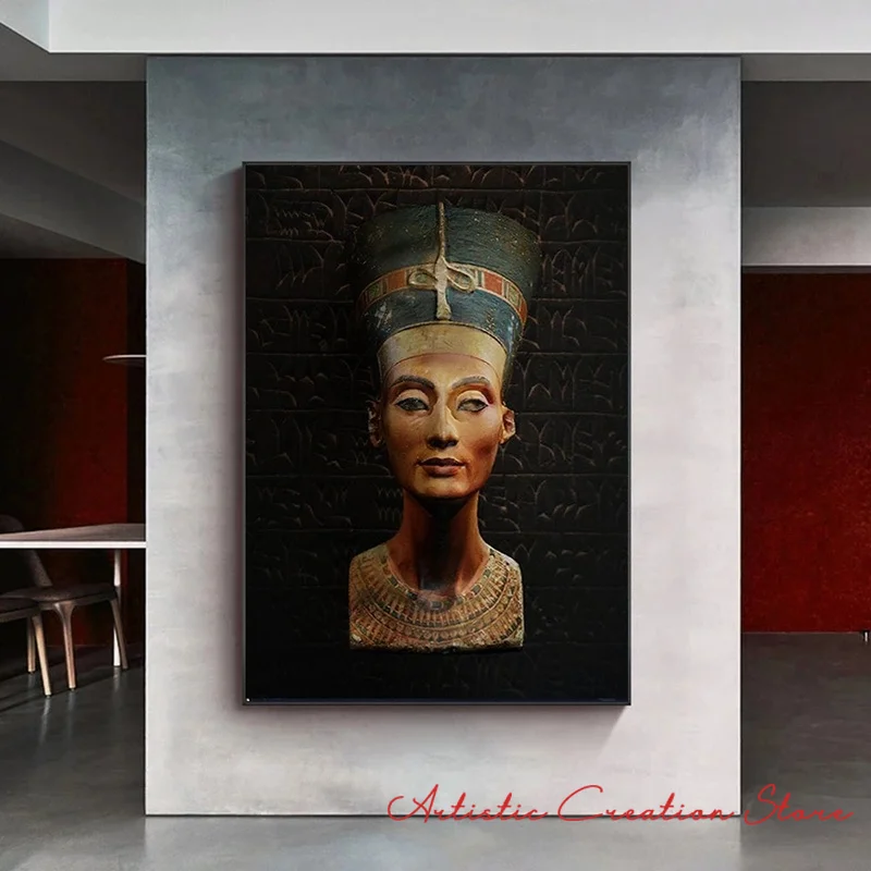 Golden Mask Ancient Egypt Pharaoh Tutankhamun Poster Art Canvas Painting Print Pictures Luxury Living Room Wall Art Home Decor