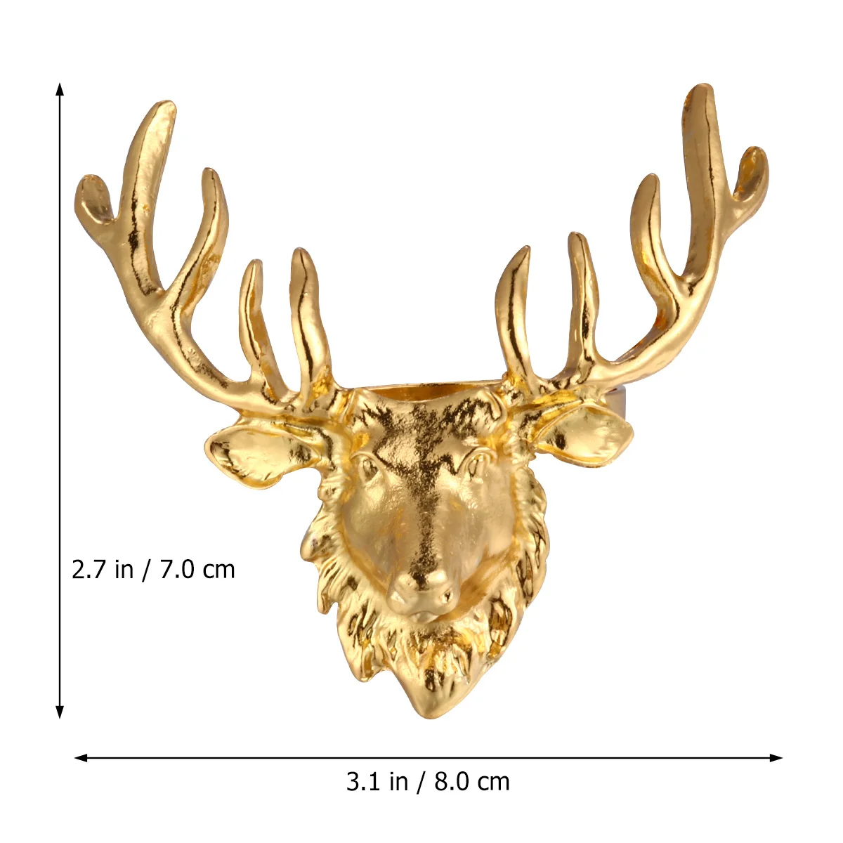 

4Pcs Christmas Deer Head Alloy Napkin Holder Napkin Rings Festive Dinner Party Decoration Table Supplies Table Supplies