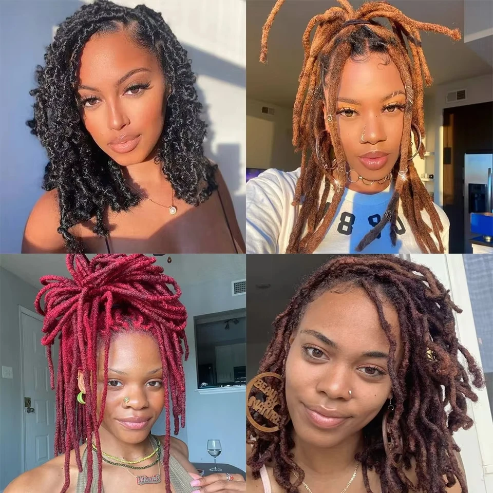 16 بوصة الأفرو غريب السائبة الشعر البشري مجعد موجة السائبة الشعر البشري ل Dreadlock تجديل حزم الشعر البشري الملونة ملحقات 50 جرام