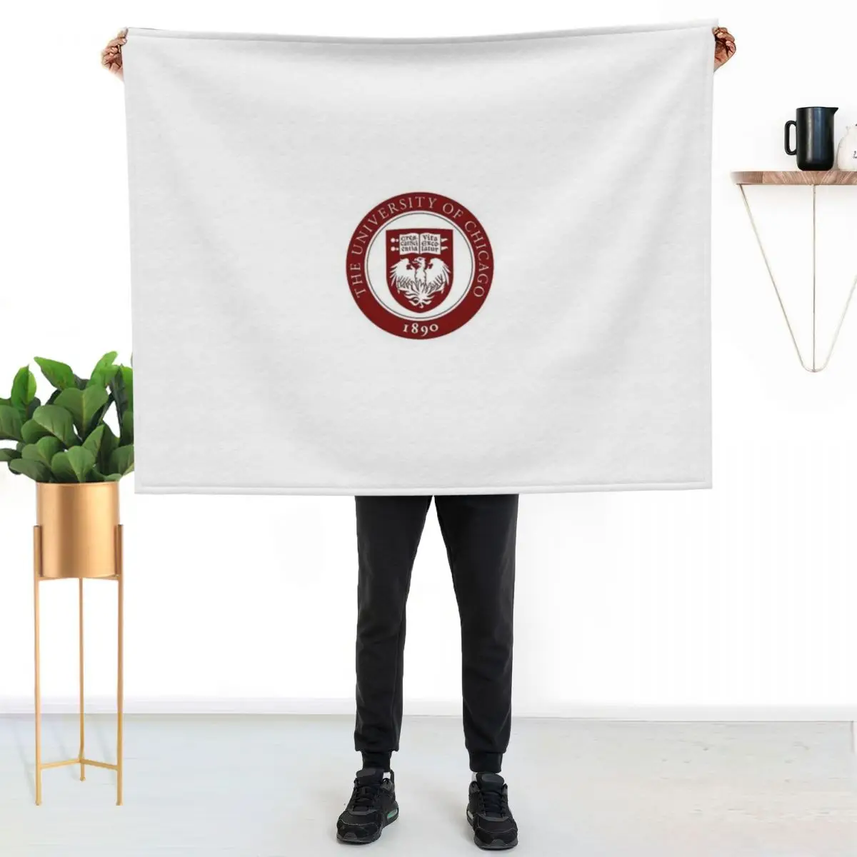 University of Chicago Throw Blanket Multi-Purpose wednesday Giant Sofa for babies Personalized Gift Flannel Blankets