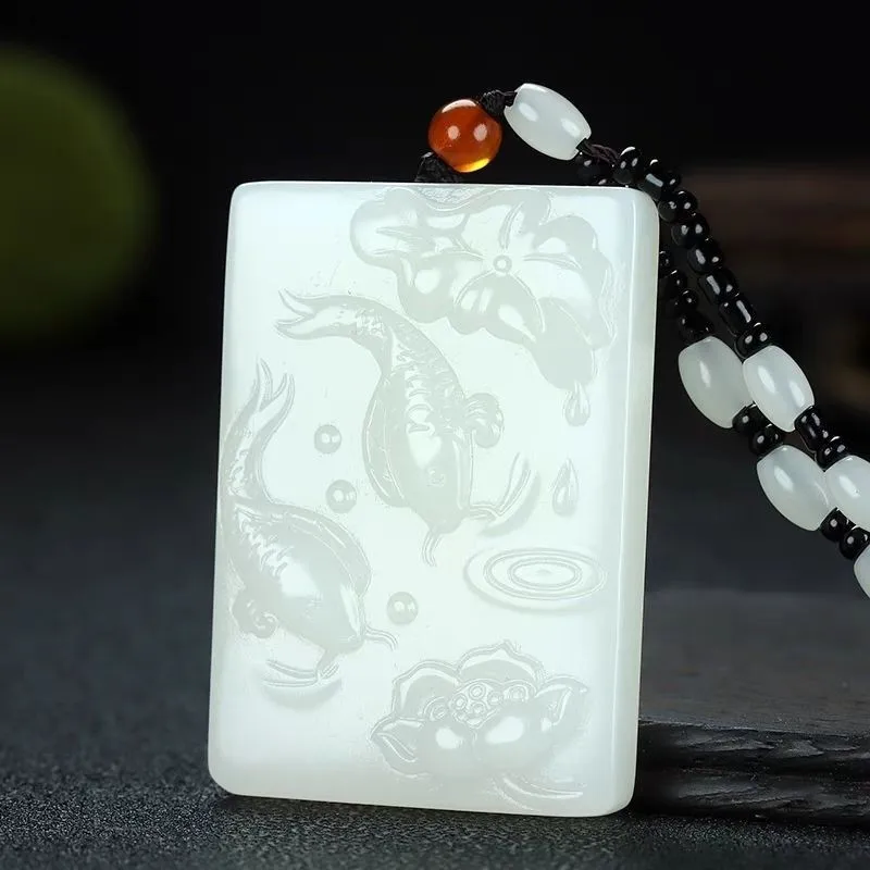 Imitation Xinjiang Hetian Jade Jade Color There Are More Pendants in Successive Years Outer Mongolia Material White Jade Yellow