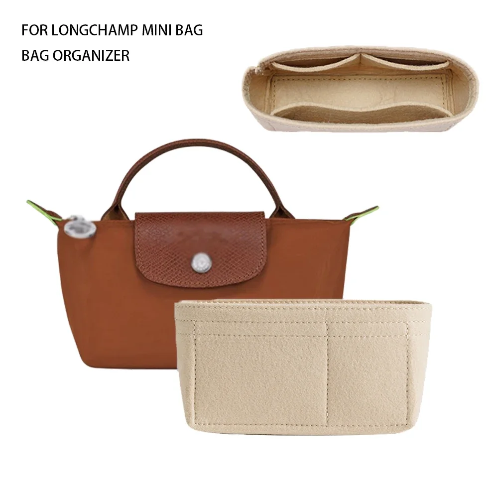 Longchamp-Mini sac de rangement anti-déformation, sac à main en feutre, sacs de doublure, sac à main inséré