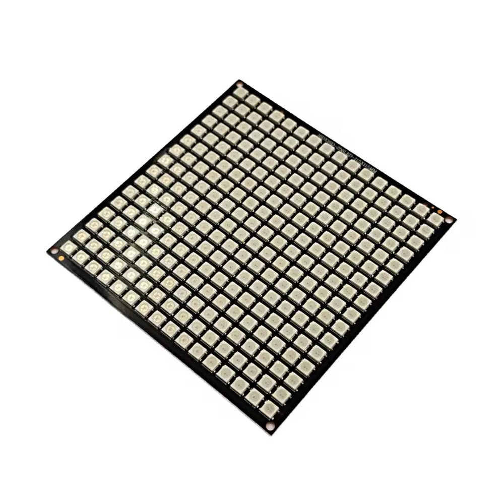16x16 WS2812 LED Matrix Module, 256 RGB Pixels, Full Color Changing Light Board, DC4.5-5.4V, DIY Decoration Display Screen