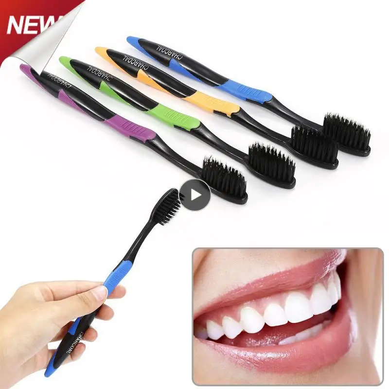 

Adults Bamboo Charcoal Toothbrush Soft Nano Bristle Adult Toothbrushes Healthy Cleaner Tooth Brush Set Dropshipping