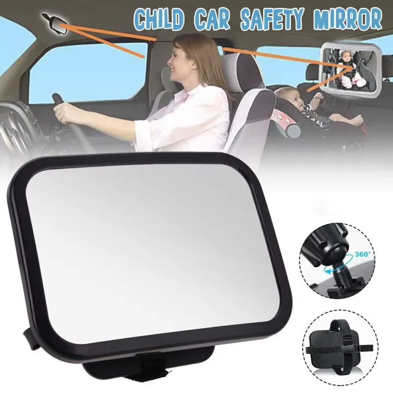 Car Safety Back Seat Mirror Baby Rear View Mirror In-Car Baby Observation Mirror Child Safety Mirror Easy Installation