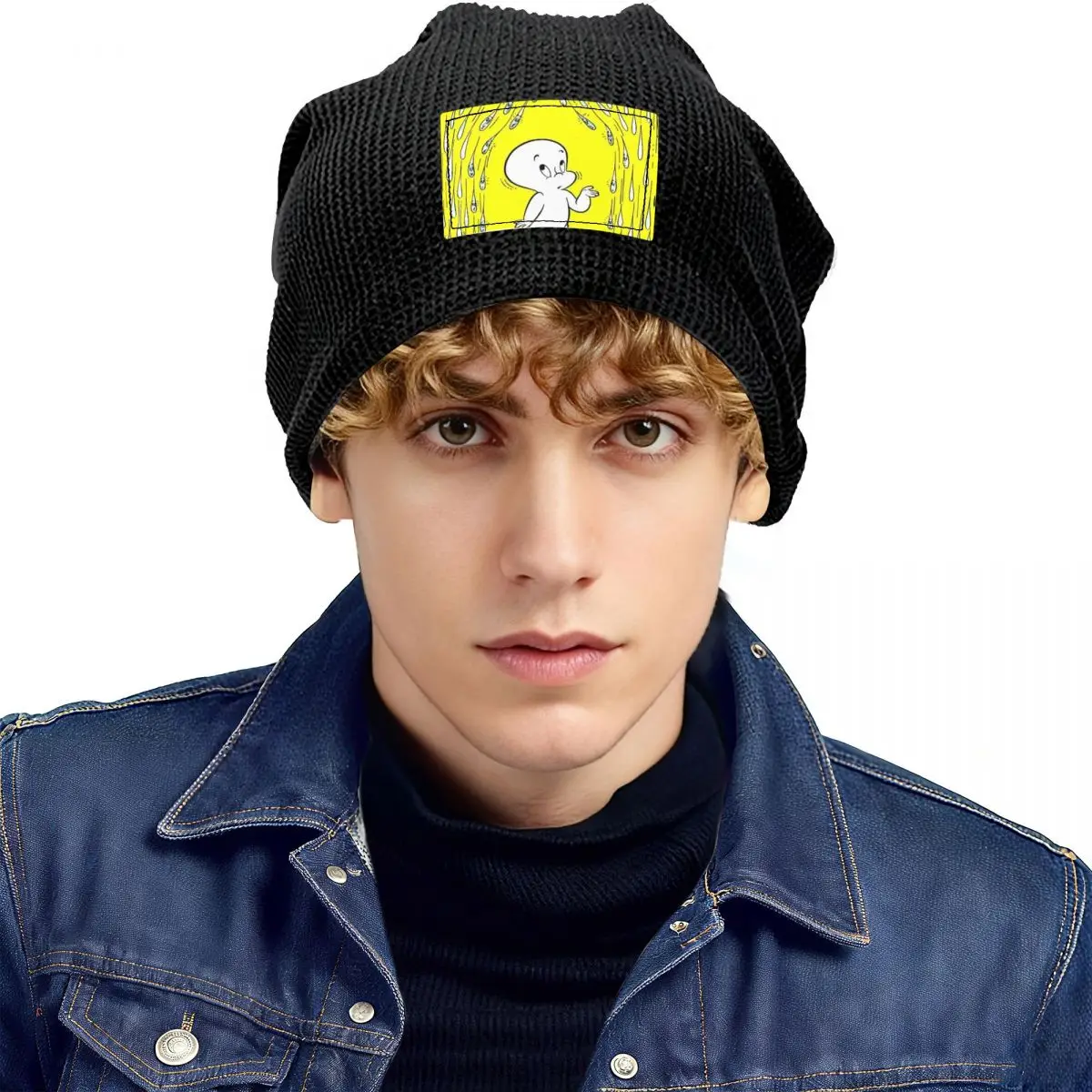 The Friendly Ghost Casper  Unisex Adult Beanies Caps Fleece-Lined Bonnet Hat Warm Hip Hop Autumn Winter Outdoor Skullies Hats
