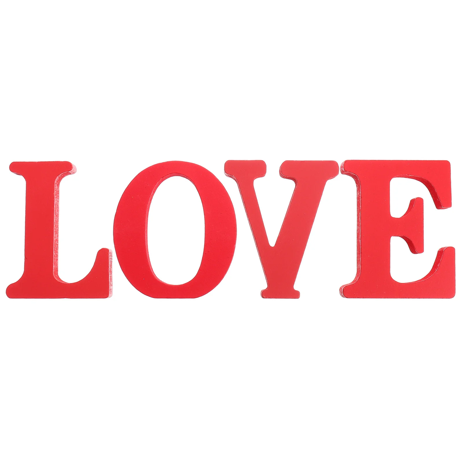 

4 Pcs Wooden Love Ornaments Country Decor Accessories DIY Embellishment Valentine Valentine's Day Letters Decoration