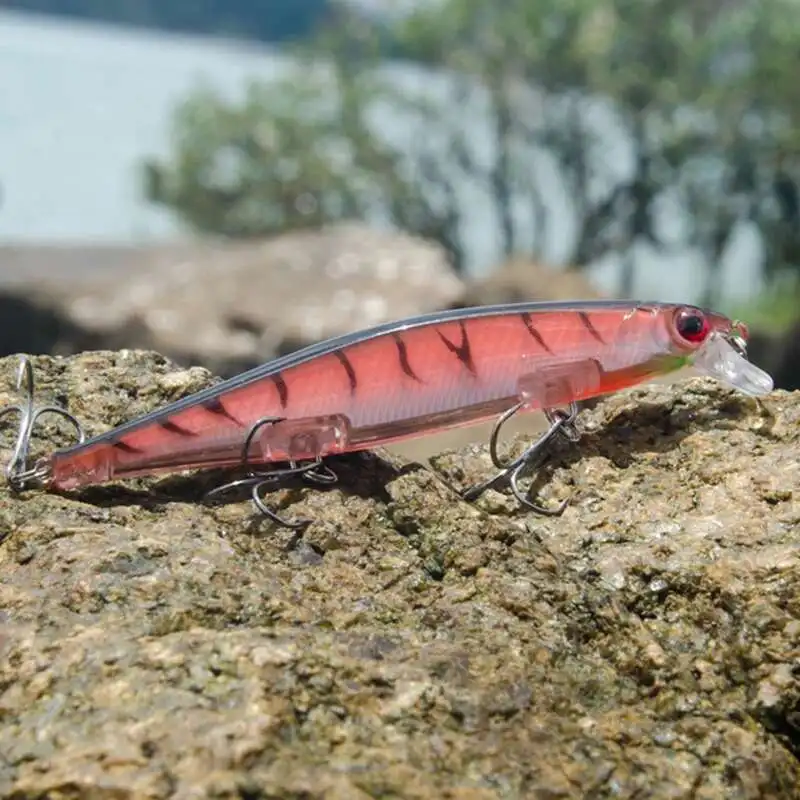 Señuelo Minnow 3D con ojos realistas y ganchos afilados para perca - imagen 4