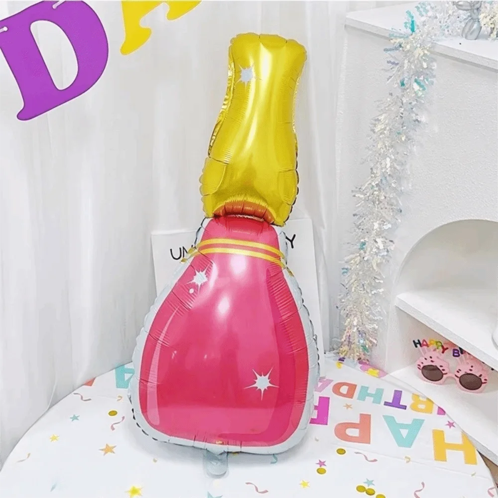 

New Large Lipstick Nail Polish Ballons Multi-shape Beauty Theme Aluminum Film Ballons Cartoon Decoration Balloons Girls Makeup