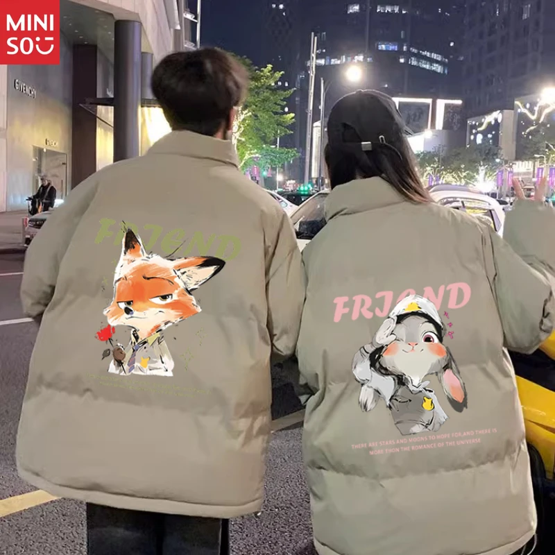 

Disney Zootopia Judy & Nick Couple Puffer Coats, Thickened Warm Winter Jackets for Women & Men