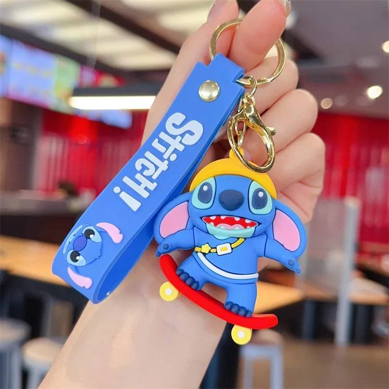 1/6pcs Lilo & Stitch Speelgoed Sleutelhanger Anime Stitch Cartoon Sleutelhanger Zoete Engel Keychians Vrouwen Auto Sleutelhanger meisje Verjaardagscadeau