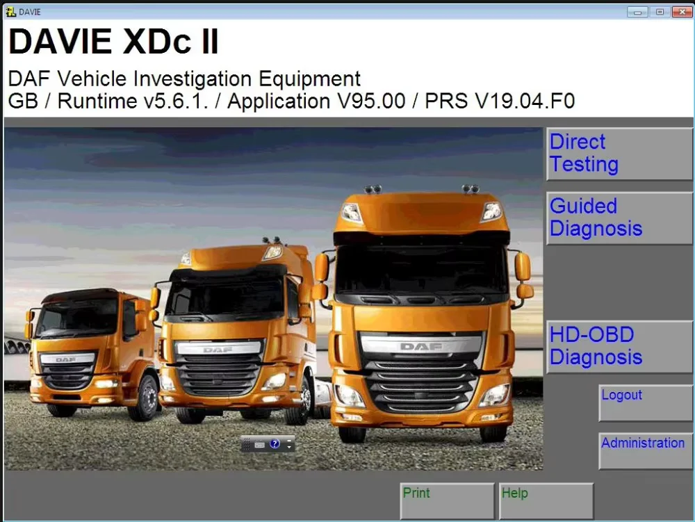 2025 Hot ! DAF Diagnostic Software DAF Davie Runtime 5.6.1 for PACCAR and DAF engine Parts Rapido Subset 19.04.F0