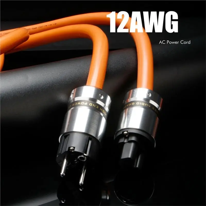 FULL-D505 OFC Audio Power Cable EU Hifi Power Cable Audiophile AC Power Cord 250V 16A For Amplifier Speaker Audio System EU Plug