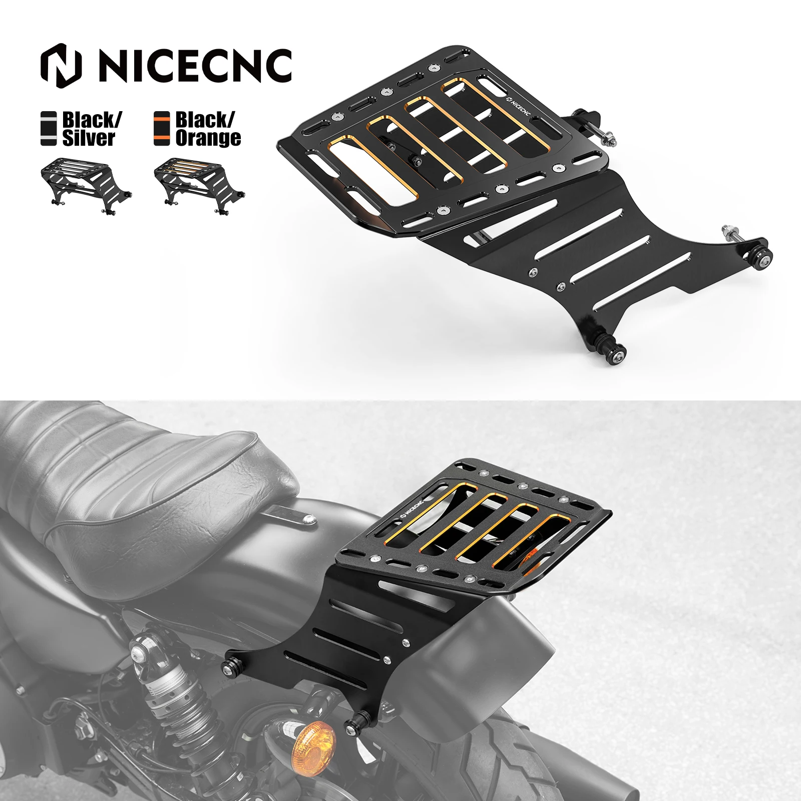 

Задний багажник NICECNC для Harley Sportster 883 Low XL883L/1200 Low XL1200L Iron 883 XL883N 09-14 Iron 1200 XL1200NS 18-2021