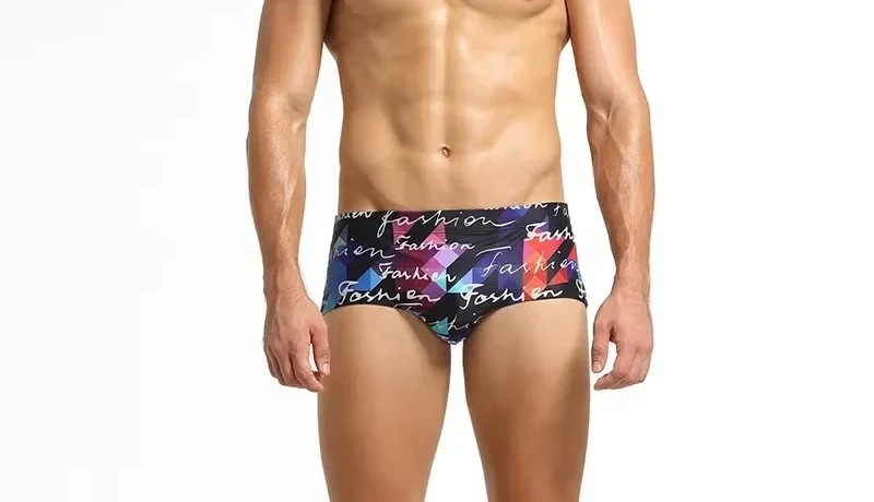 Men Beach Swim Trunks Summer Elastic Quick Dry Male Bathing Shorts for Swimming Pool Hot Spring
