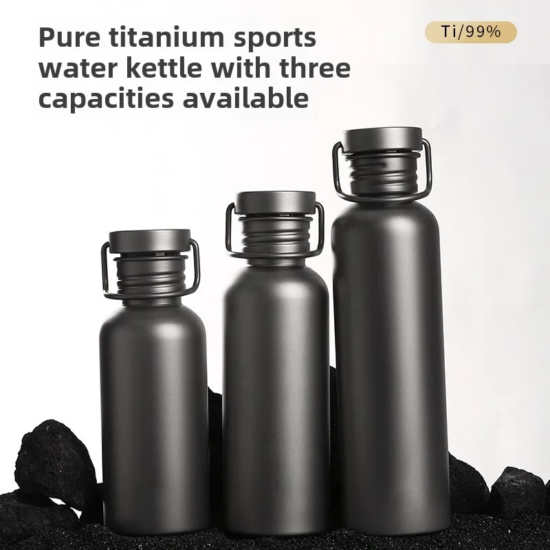

Pure Titanium Sports Water Bottle Outdoor Cycling Travel Portable Camping Water Bottle Outdoor Camping Cup Can Boil Water