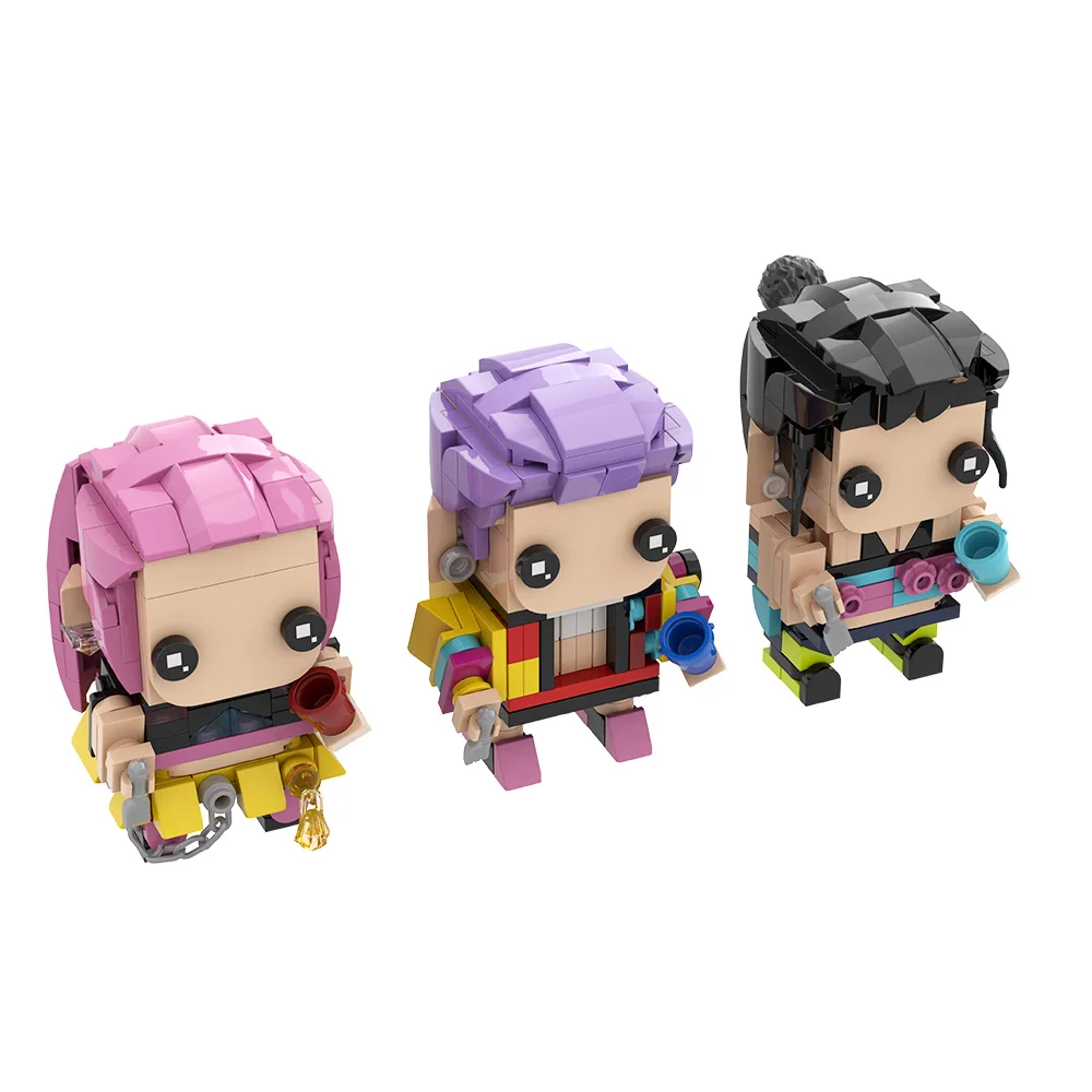 โกบริคส์ MOC แม่มดล่าสัตว์ทีมบล็อกตัวต่อหญิงกลุ่มนักร้องอิฐ DIY ประกอบของเล่นเด็กของขวัญ