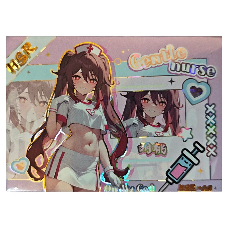 Anime Goddess Story Rare HSR Refractive Flash Cards Furina Lynette Yelan Ganyu Toys for boys Collectible Cards Birthday Gifts