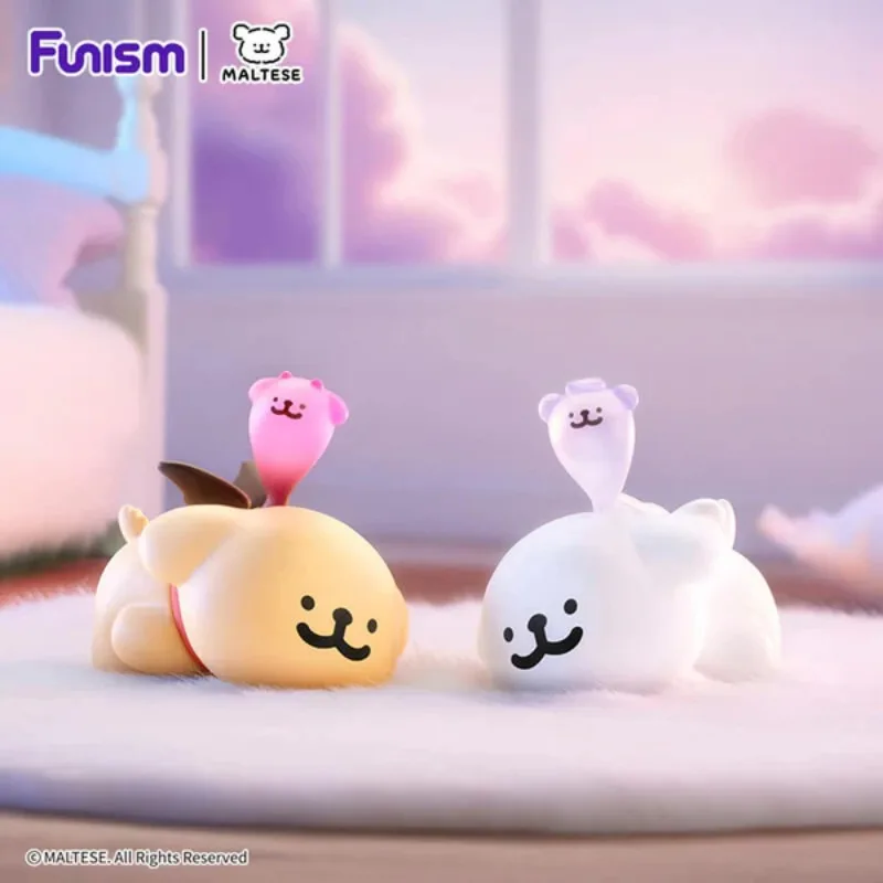 FUNISM Série PupSnap de Cães Maltês: Conjunto de Bonecos de Ação em Caixa Surpresa para Colecionadores – Presente Divertido de Aniversário