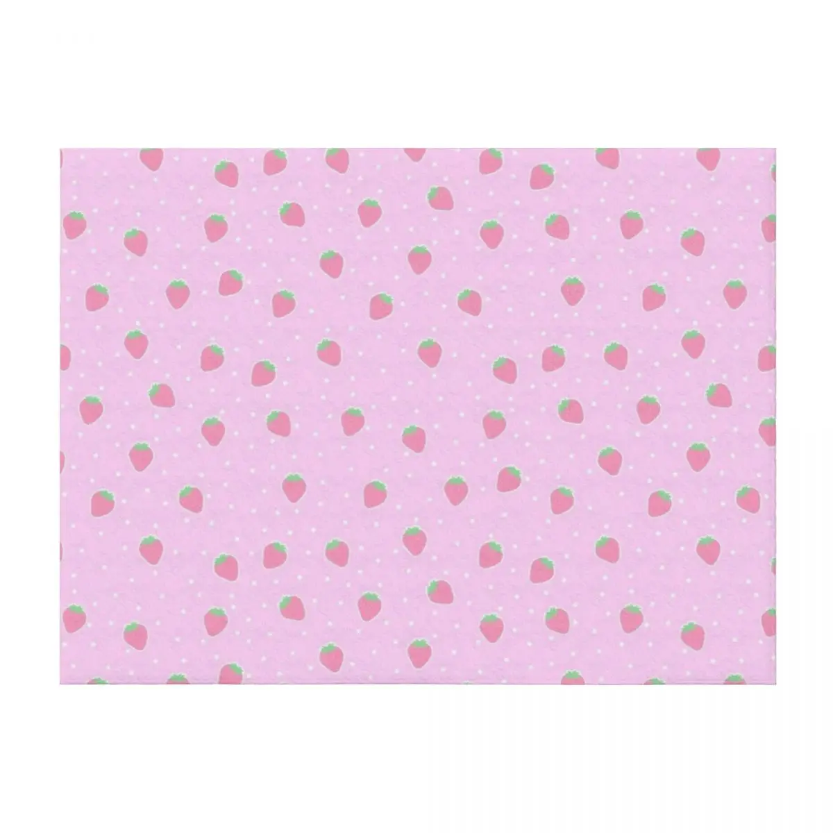 

Strawberry Fair - cute kawaii print Throw Blanket Soft Plush Plaid Kid'S Extra Large Throw Custom Blankets