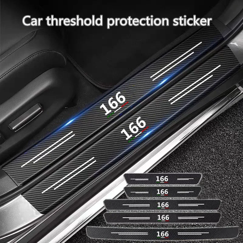 60X7CM Car Door Sill Side Anti Scratch Protector Strip Carbon Fiber Car Sticker For Alfa Romeo 166 Car Accessories