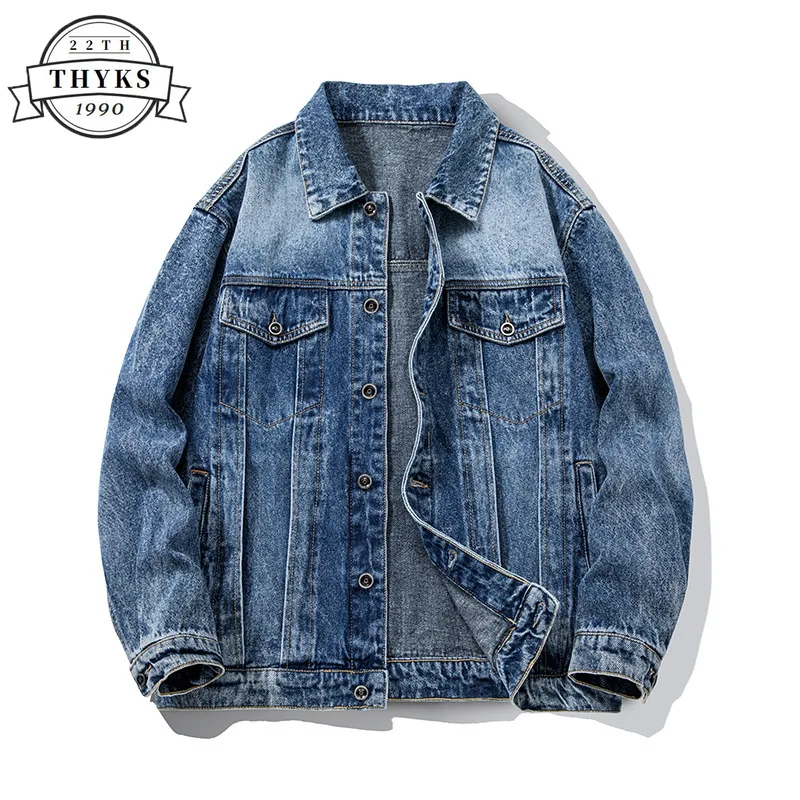 Men's Denim Jacket Casual Solid Multi-pockets Cowboy Jackets Fashion Streetwear Jeans Male Coats Spring Autumn Chaquetas Hombre