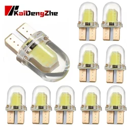 10PCS T10 W5W Bulb 12V LED License Plate Lamp COB T10 White LED Clearance Lamp Led Parking Lights Automobile Lights Accessories