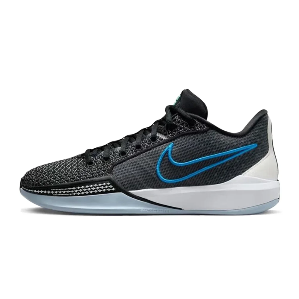 Nike Sabrina 1 “Bonded” Round Toe Lace-Up Low-Top Basketball Shoes Women's Black/Grey/Blue FQ3389-001