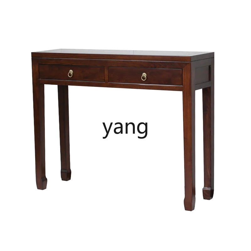 

YHM entrance solid wood bar table new Chinese entrance table