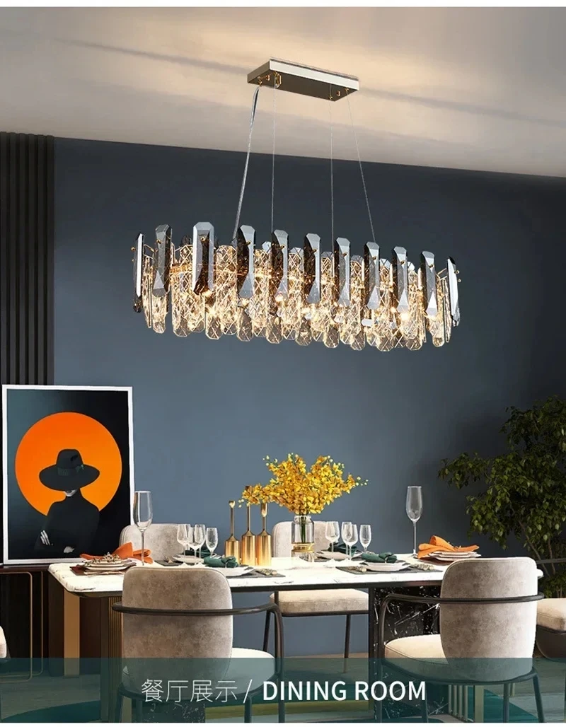 

Luxury crystal chandelier banquet hall high-end home bedroom kitchen living room ceiling light
