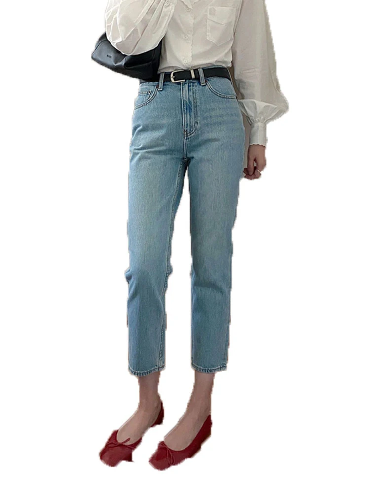 Relaxed Fit Straight Leg Petite Women Jeans Cargo Pants Women High Waisted Jeans Classic Japanese Y2k Streetwear Elegant Pants