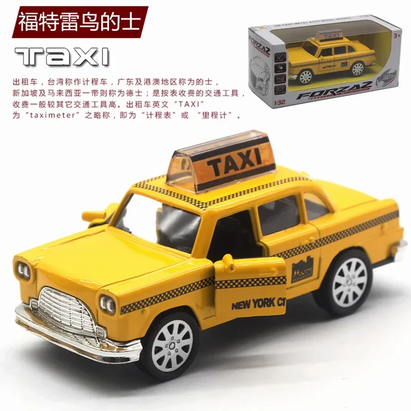 1: 32  5 alloy taxi models, Lada Cadillac Ford car models, children\'s toys recommended gifts