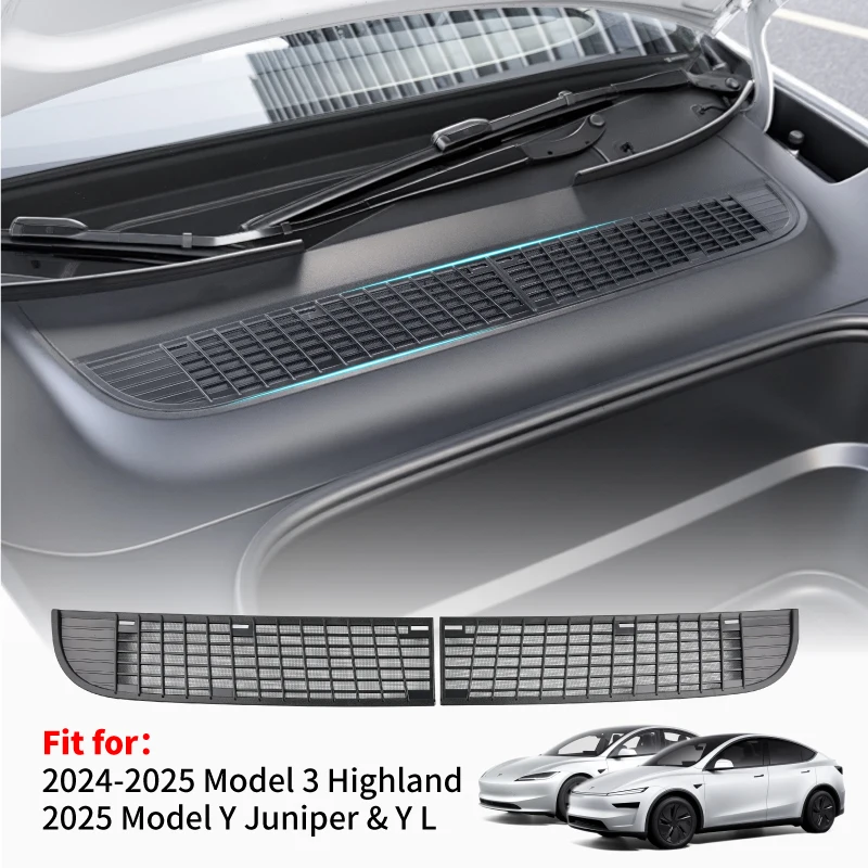 For Tesla Model 3 Highland/Model Y Juniper/Model YL 2025-26 Air Conditioning Intake Insect Screen Cover Vent Grille Cover