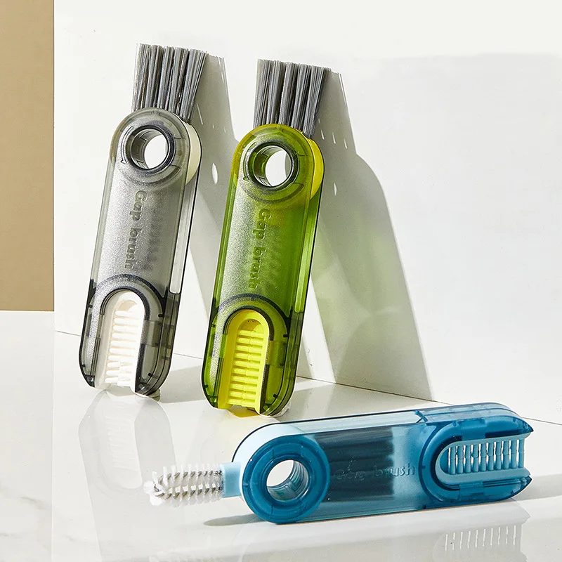 1PC Lamgool Multifunctional Gap Cleaner Brush - 3 in 1 Mini Silicone Cup-Holder/Cup Crevice/Bottle Cleaning Tool