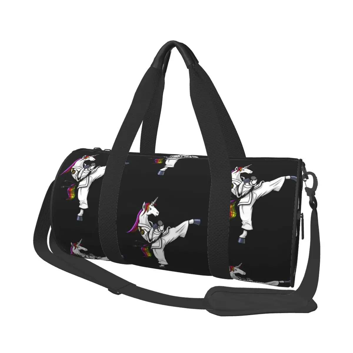 Unicorn Karate Gym Bag Ninja Martial Arts Oxford Sports Bags Large Capacity Travel Design Handbag Cute Fitness Bag For Men Women