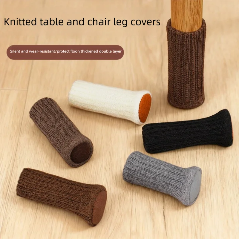 Felt Table And Chair Foot Covers Wear-Resistant Stool Anti-Slip And Noise-Repellent Pads Thickened Flooring Furniture And Dining