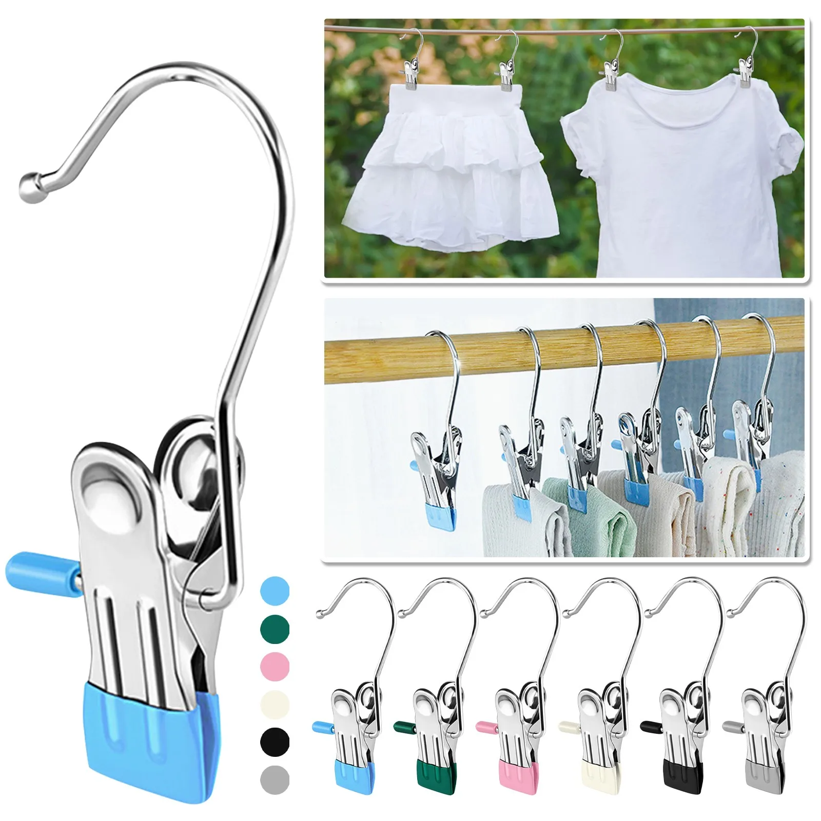 5pcs Boot Hanger For Closet Laundry Hooks With Clipsportable Multifunctional Hangers Single Clip Space Saving For Jeans