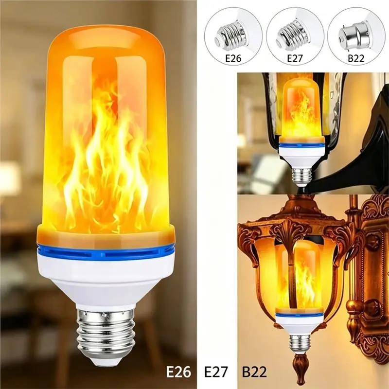 ABYN-Dynamic Flame LED Effect Light E27 E26 B22 E14 Lamp For Bar Hotel Restaurant Party Decorative Lighting