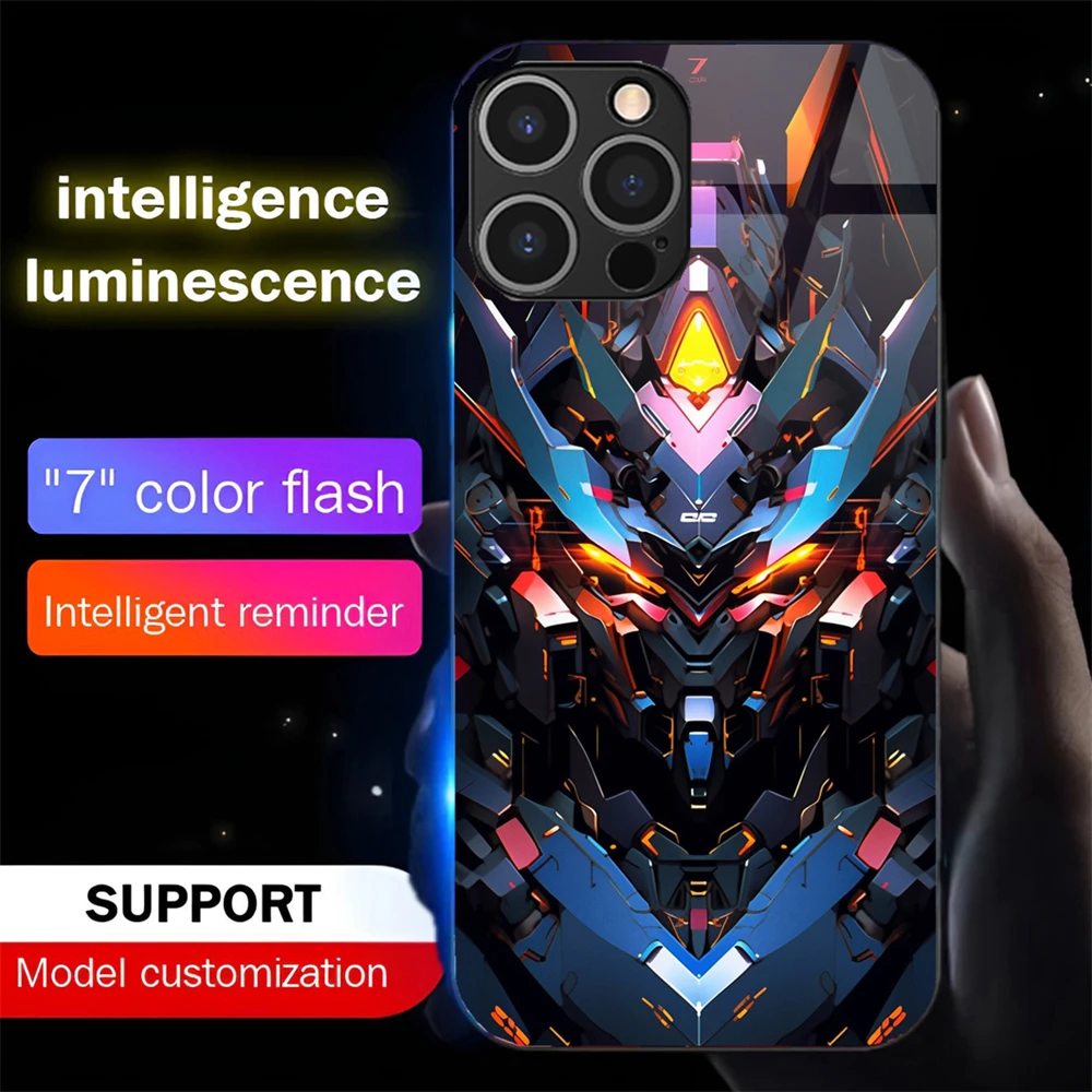 2026 Modisches Beliebtes Design Smart LED-Licht Musik Leuchtende Handyhülle für iPhone Air 18 17 16 E 15 14 13 12 11 Pro Max – Detail 7