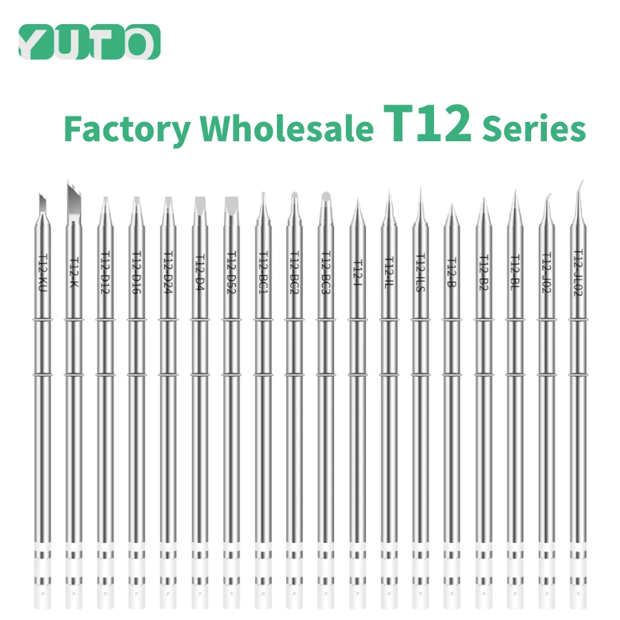 Factory Wholesale T12 Series Soldering Iron Tip Electric Universal Integrated Lead-Free for Hakko T12 Soldering Station Kits