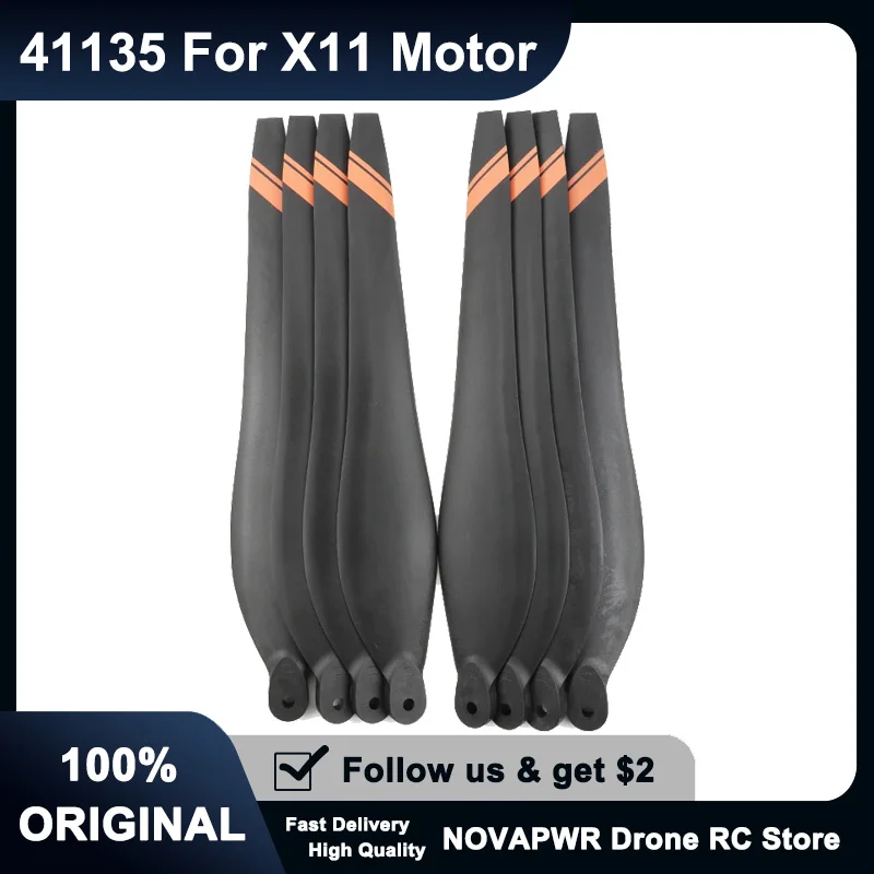 

Hobbywing X11 41135 Carbon Fiber Propellers High Load Blades for Crop Drones (2 Pairs)