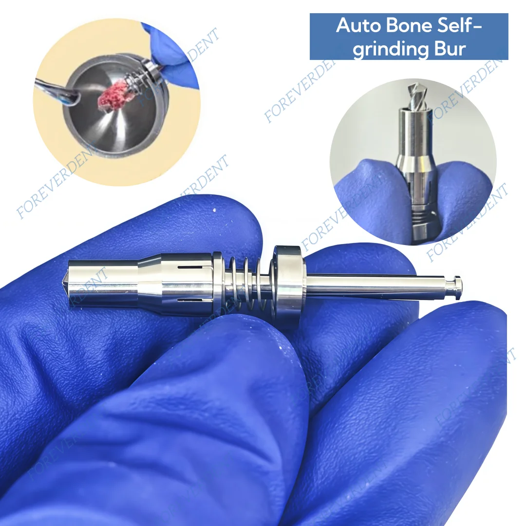 Dental Autogenous Spring Self-Grinding Bone Harvest Drill Trephine Drills Implant GBR Collection 2.8MM