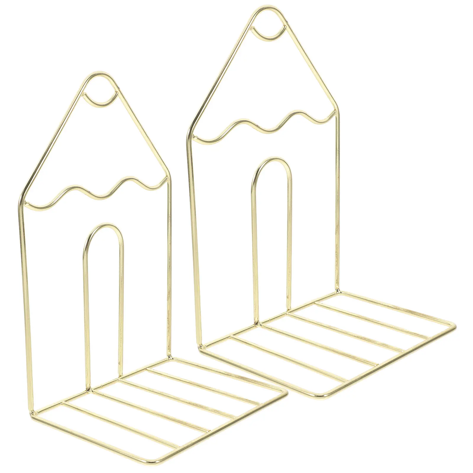 

2 шт. прочных металлических L-образных подставок для книг, стильный декор для дома и офиса, компактный дизайн