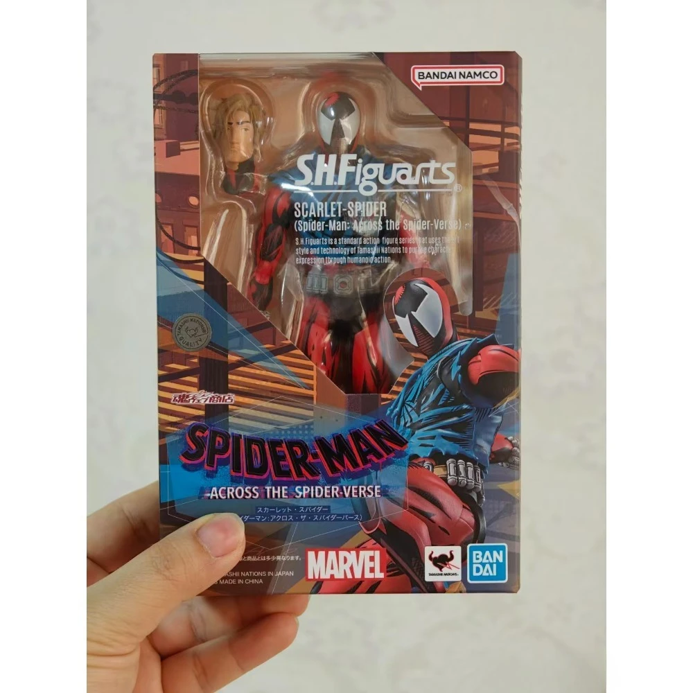 

In Stock Bandai Spider-Man S.H.Figuarts SHF Scarlet Spider Spider Man Across the Spider Verse Action Figure Toy PVC Model