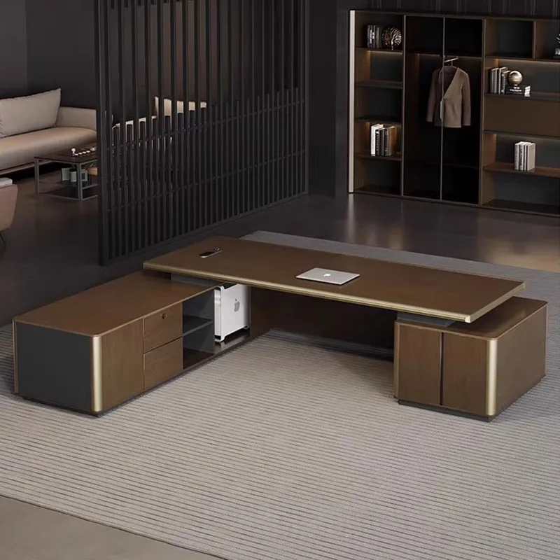 美的ミニマリストオフィスデスクオーガナイザー受付L字型コンピュータオフィスデスクディスプレイ北欧エスクリバニーナ家庭用家具