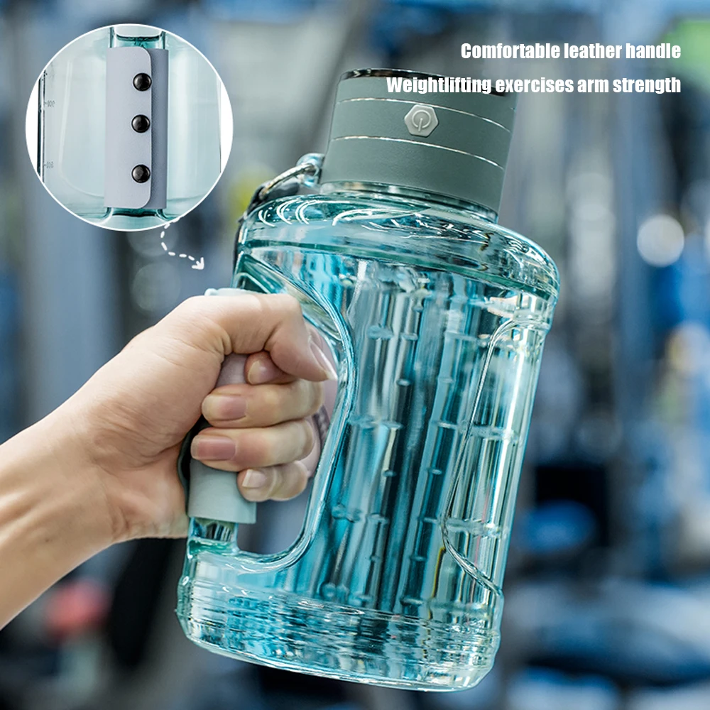 Botella de agua de hidrógeno de material PP, generador de agua de hidrógeno molecular rico en hidrógeno portátil para deportes, 1.5L