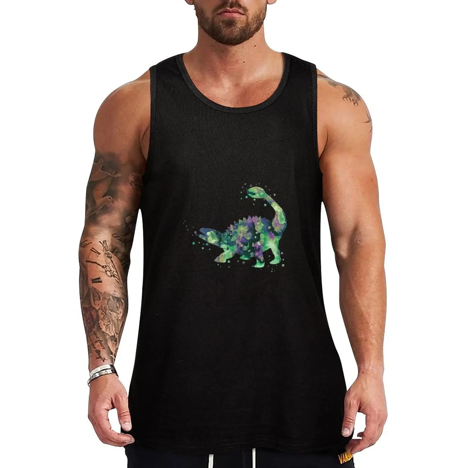 Ankylosaurus, watercolor Ankylosaurus, dinosaur Tank Top Man clothes for gym Bodybuilding shirt