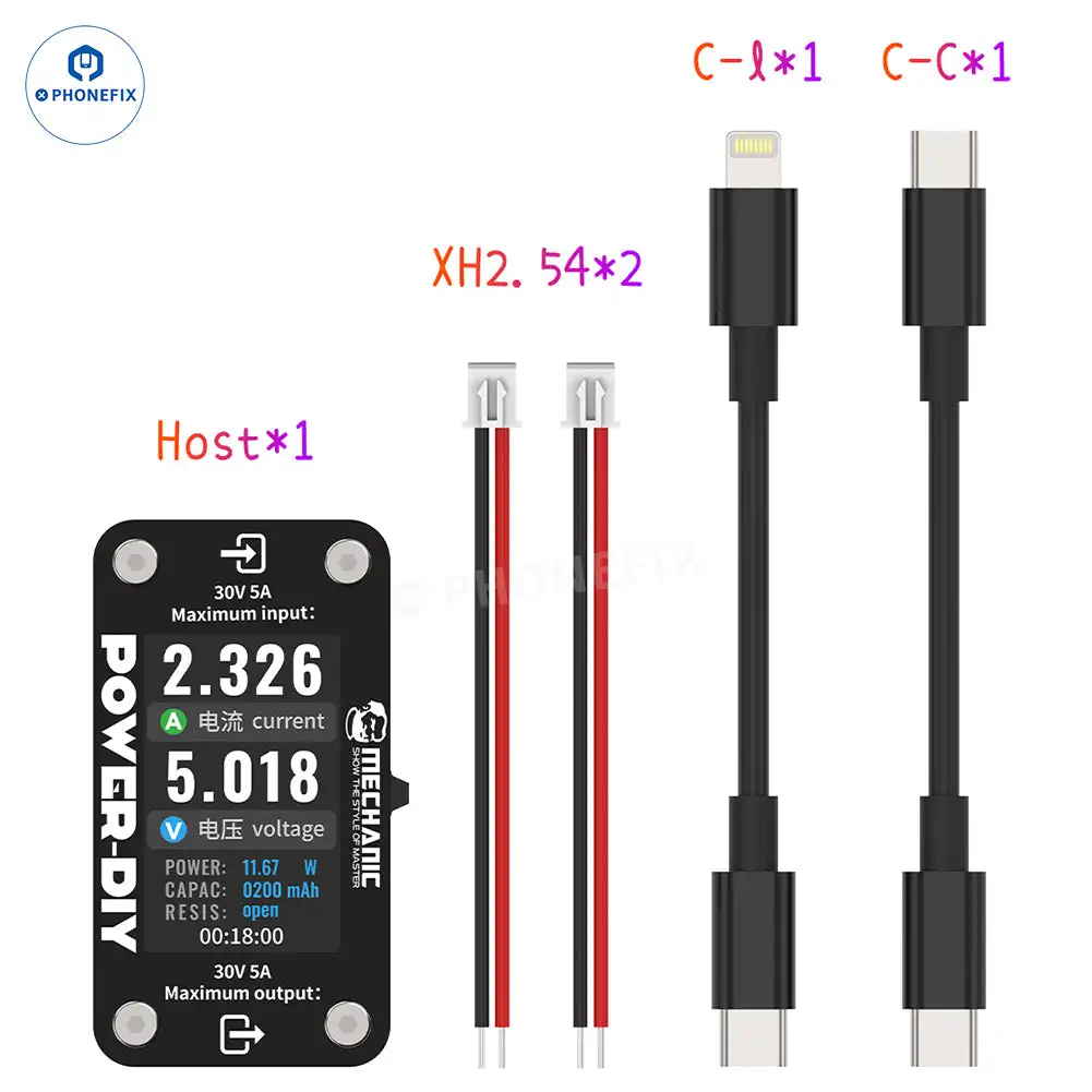 ميكانيكي لتقوم بها بنفسك مقياس التيار الكهربائي الرقمي المدخلات/الإخراج محطة Type-C HX2.54 30 فولت 5A للهواتف الذكية أقراص كاشف خطأ الجهد الحالي