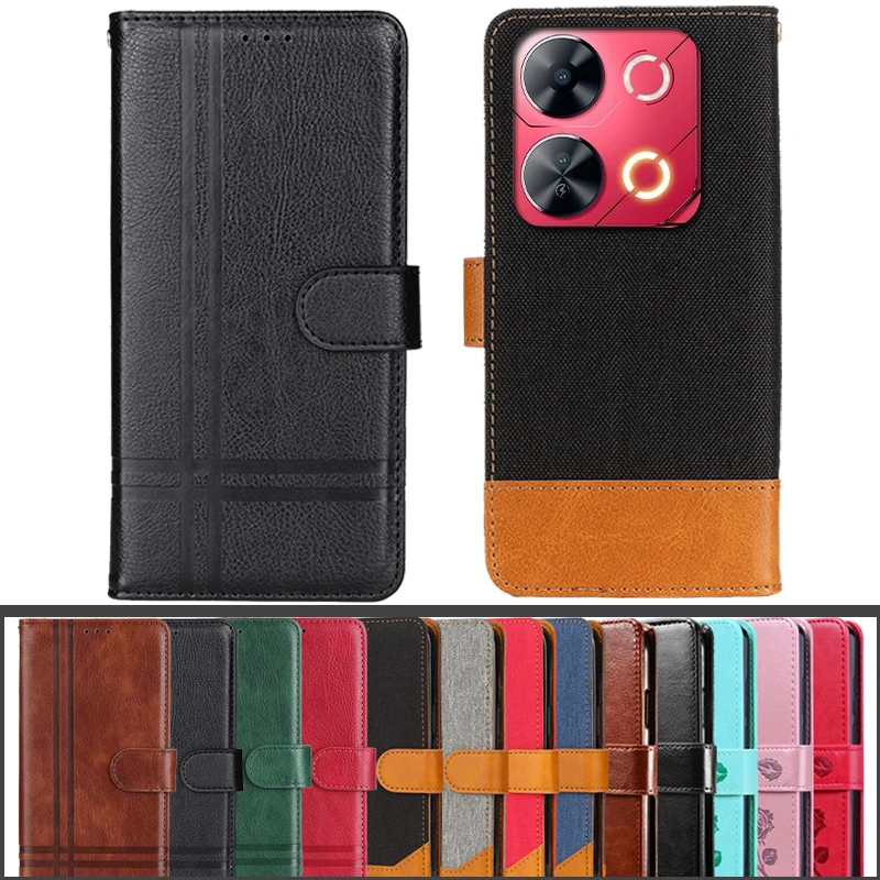 For Itel P65 4G P671L Cover Leather PU Wallet Type Multi-card Slot Leather Book Design Case For itel P65 4G P671L Phone Bags